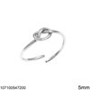Silver  925 Ring Knot 5mm