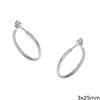 Silver 925 Earring Hoops 3mm