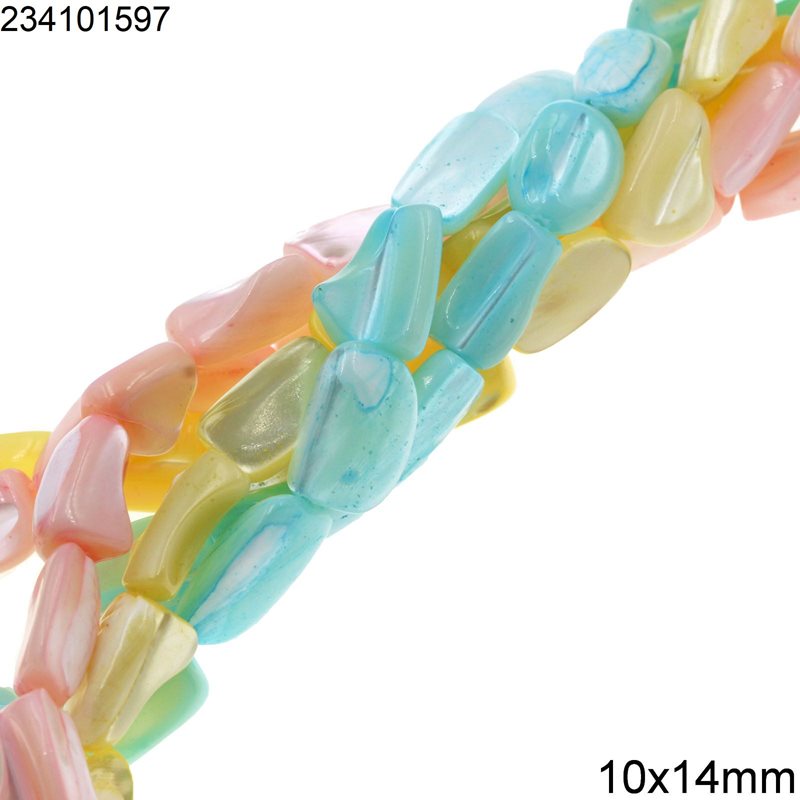 Shell Parallelogram Beads 10x14mm
