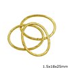 Silver 925 Oval Hoop 1.5x18x25mm