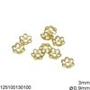 Silver 925 Lacy Cap 3mm with Hole 0.9mm