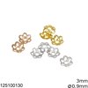 Silver 925 Lacy Cap 3mm with Hole 0.9mm