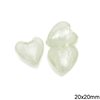 Murano Glass Bead Heart 20x20mm