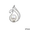 Silver 925 Pendant with Freshwater Pearl 27mm