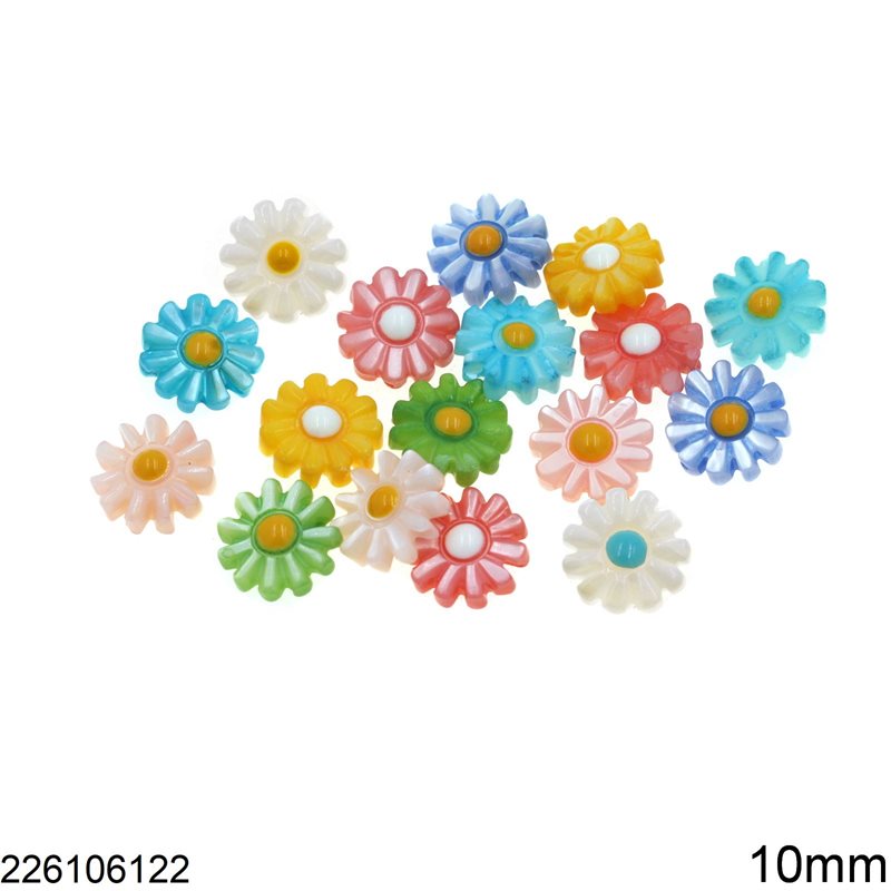 Shell Daisy Beads 10mm