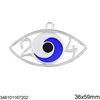 2024 New Years Lucky Charm Evil Eye with Enamel 36x59mm