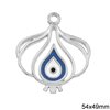 New Years Lucky Charm Garlic with Evil Eye 54x49mm