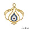 New Years Lucky Charm Garlic with Evil Eye 54x49mm