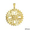 Stainless Steel Outline Style Pendant Lacy Wheel 26mm