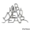 Γούρι Διακοσμητικό Χυτό Κρεμαστό "HAPPY NEW YEAR" 57x73mm