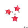 Casting Pendant Star with Enamel Two-Sided Hollow 19mm