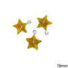 Casting Pendant Star with Enamel Two-Sided Hollow 19mm