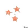 Casting Pendant Star with Enamel Two-Sided Hollow 19mm