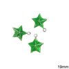 Casting Pendant Star with Enamel Two-Sided Hollow 19mm