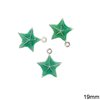 Casting Pendant Star with Enamel Two-Sided Hollow 19mm