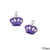 Casting Pendant Crown with Enamel Two-Sided Hollow 17mm