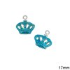 Casting Pendant Crown with Enamel Two-Sided Hollow 17mm