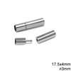 Pop Clasp Round Tube 17.5x4mm with 3mm hole