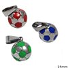 Stainless Steel Pendat Ball with Enamel 14mm