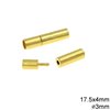 Pop Clasp Round Tube 17.5x4mm with 3mm hole