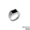 Stainless Steel Male Ring with Onyx Stone 10x12mm