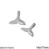 Stainless Steel Whale's Tail Pendant 17-29mm