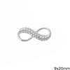 Silver 925 Pendant & Spacer 925 Pendant Symbol of Infinity 15mm