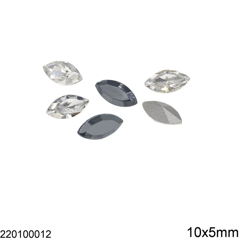 Glass Navette Stone 10x5mm