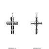 Silver 925 Pendant Cross with Zircon 