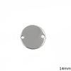 Silver 925 Pendant Round Tag 14mm