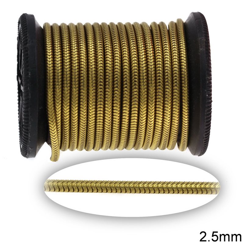 Brass Round Snake Chain 2.5mm
