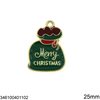 Casting Pendant Christmas Bag of Toys with Enamel 25mm