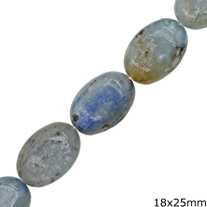 Oval Moss Agate Beads 18x25mm