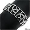 Silver 925 Bracelet Outline Style with Zircon 23mm