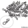 Silver 925 Cord Ending Cup with hole 0.8mm for Springring Clasp