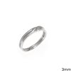Silver 925 Double Ring 3mm Rhodium Plated