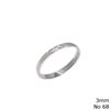 Δαχτυλίδι Ασημένιο 925 Βέρα Διαμαντέ Ροδιομένη 3mm