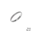 Δαχτυλίδι Ασημένιο 925 Βέρα Διαμαντέ Ροδιομένη 3mm
